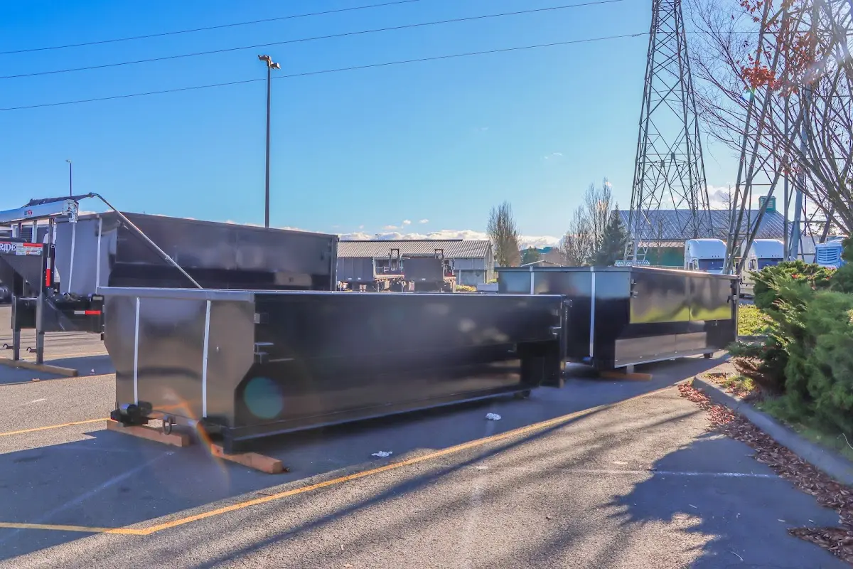Roll-off dumpster ready for waste disposal at job site for 15 Yard Dumpster Rental in Harahan